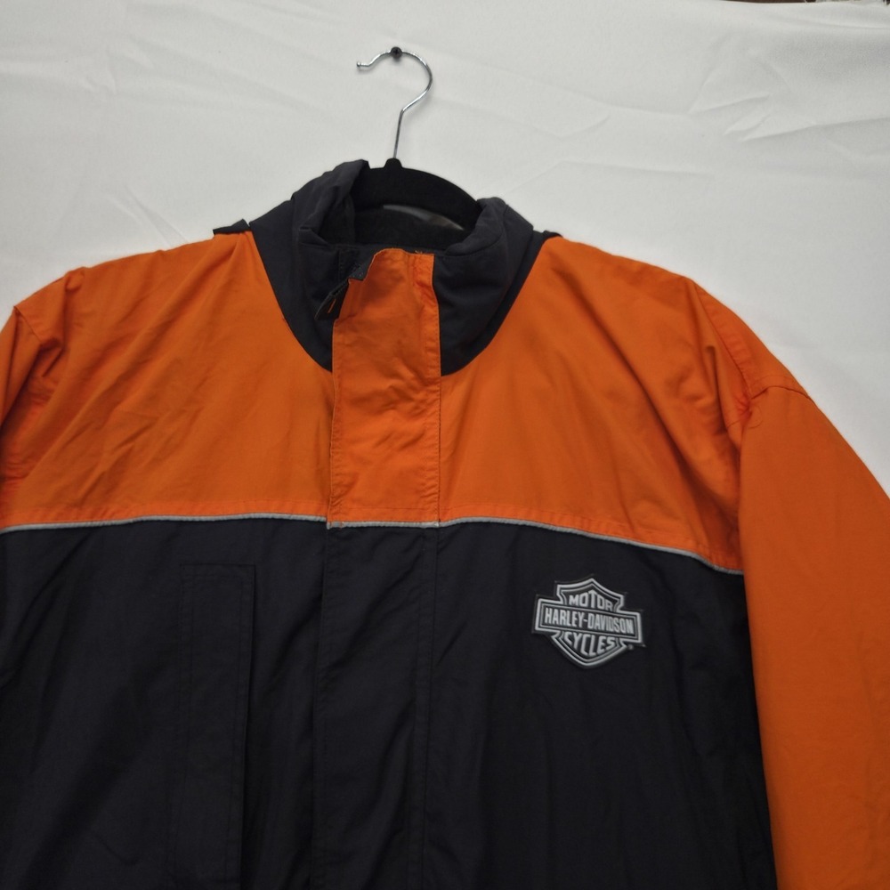 Mens Harley Davidson Rain Jacket With Hood An American Legend Size Medium - Picture 5 of 16
